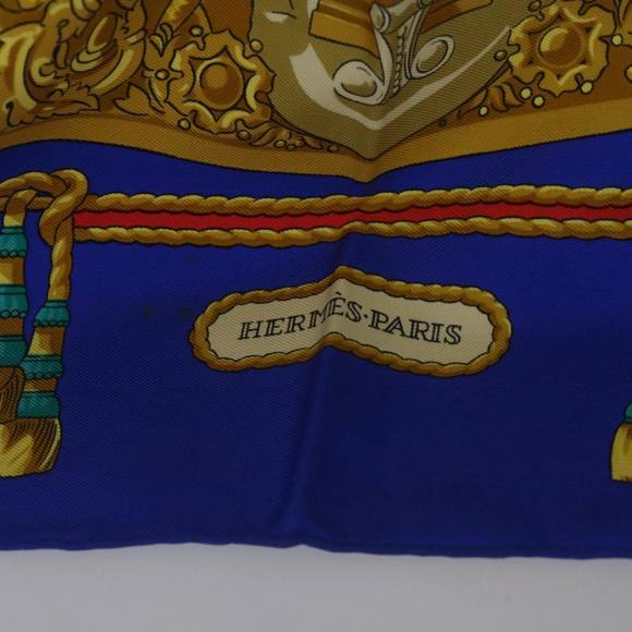 HERMES Carre 90 ARCHITECTE DE L'OPERA DE PARIS Scarf Silk Blue Auth bs12077 - Picture 14 of 16